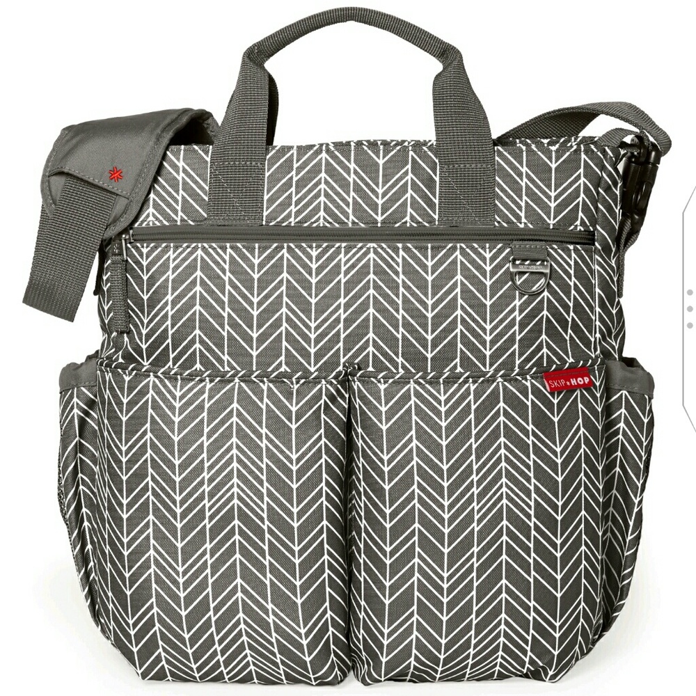 Skip Hop Duo Signature Diaper Bag - Grey Feather